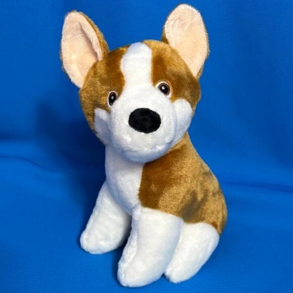 BRAND NEW ~ NWT  CORGI TYPE / HUSKY TYPE DOG PLUSH CHEW / PLAY TOY WITH SQUEAKER - Picture 3 of 16